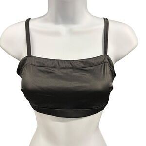 Aerie Black Bandeau Bra Top Unpadded Adjustable Straps‎ Medium